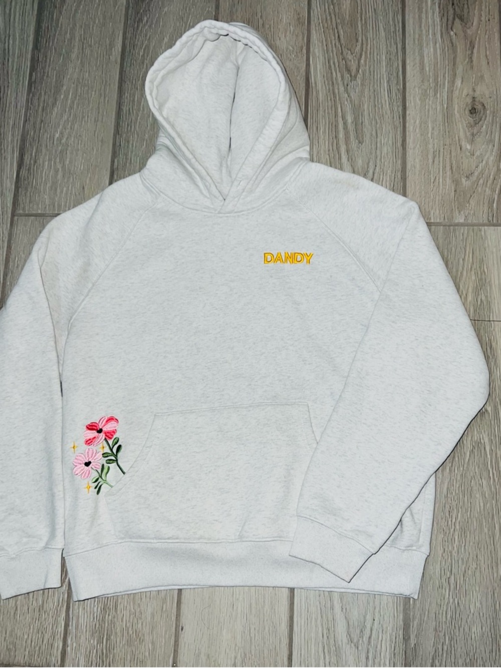 Dandy Worldwide  “Gift Giving” Oversized Lux Hoodie in Heather Grey